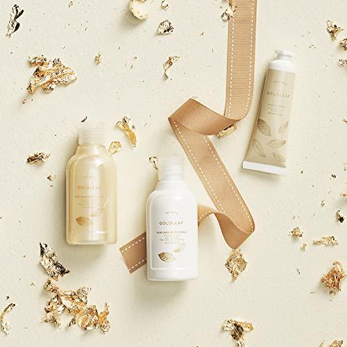 Thymes Thymes Perfumed Travel Set and Beauty Bag - Contains Body Wash, Body Lotion & Hand Cream - Goldleaf