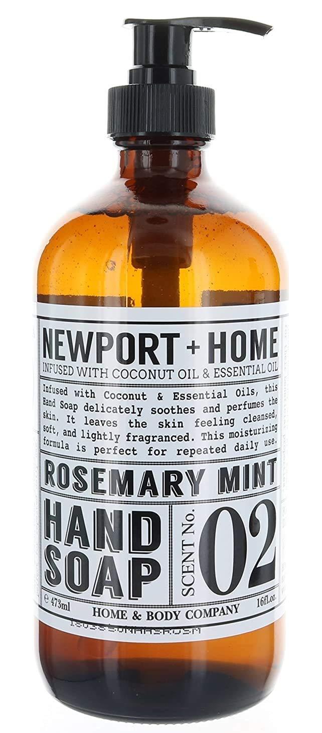 Newport + Home Hand Soap Co Newport Home and Body Co Hand Soap, Rosemary Mint, Glass Bottle
