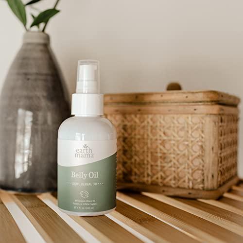 Earth Mama Earth Mama Belly Oil for Dry Skin | Calendula Skin Care Moisturizer Oil to Encourage Natural Elasticity and Help Prevent Stretch Marks During Pregnancy and Postpartum, 4-Fluid Ounce (3-Pack)