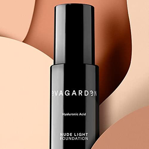 EVAGARDEN EVAGARDEN Nude Light Foundation - Fluid and Sensorial Makeup - With Moisturizing Properties - Smooth Coverage Blurs Small Imperfections for Flawless Appearance - 280 Tender Peach - 1.01 oz
