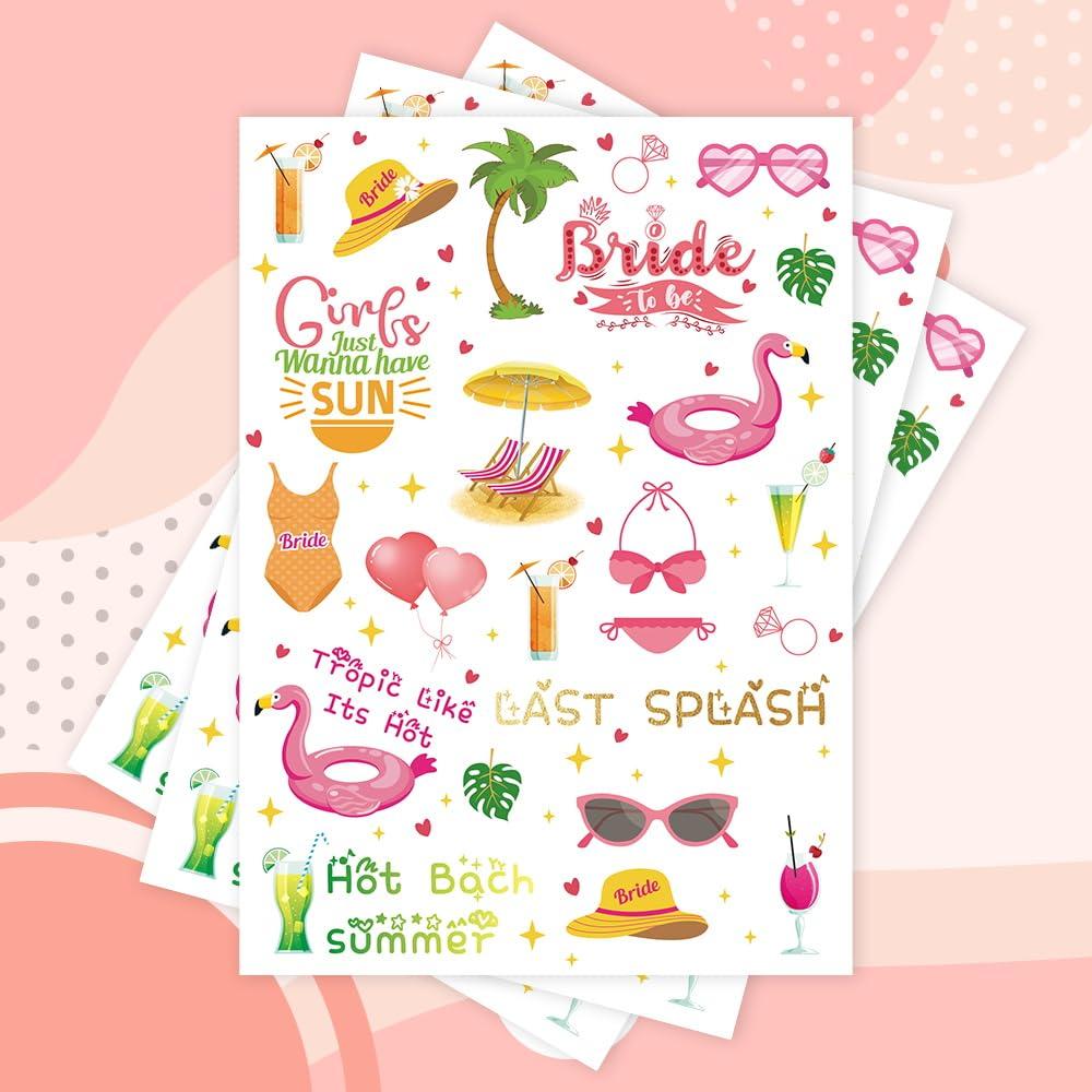 Crazy Night Crazy Night Bachelorette Party Summer Party Temporary Tattoos - 75 Styles,Pool Party Bach Decorations, Bridesmaid Favor, Bride to Be Gift, Bridal Shower Supplies