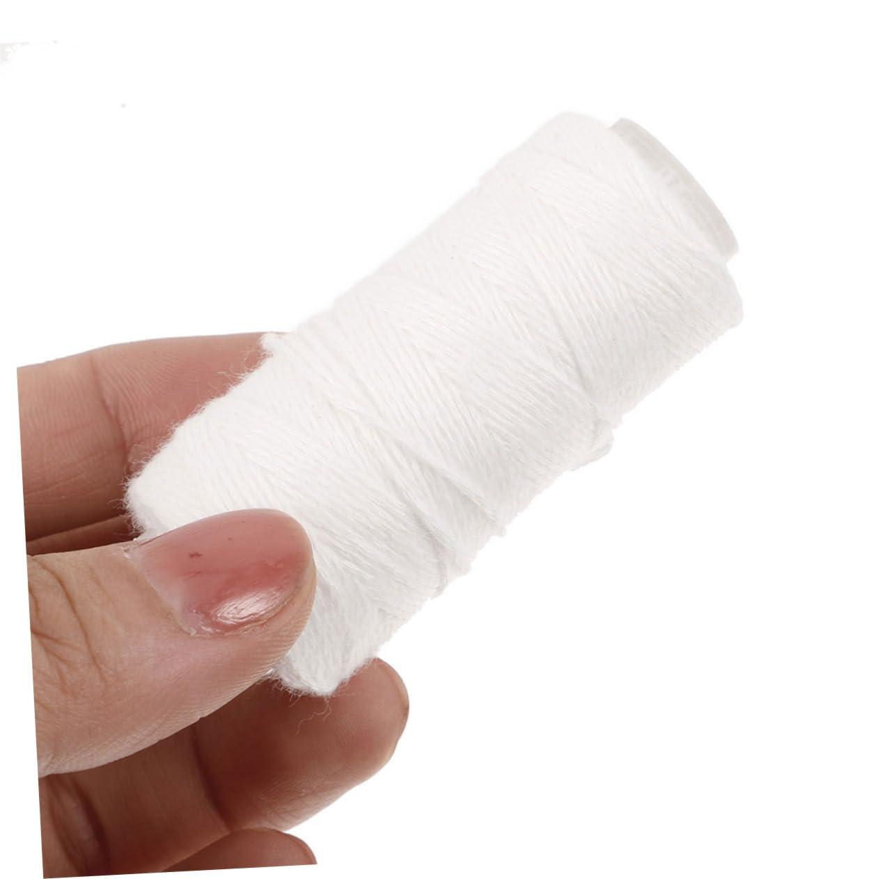 Hemoton Hemoton 5 Rolls Face Puller Hair Threading Tool Thread Threading Machine Thread Hair Removal Machine Thread Hair Epilator Thread Eyebrow Threading Thread Cotton Thread White