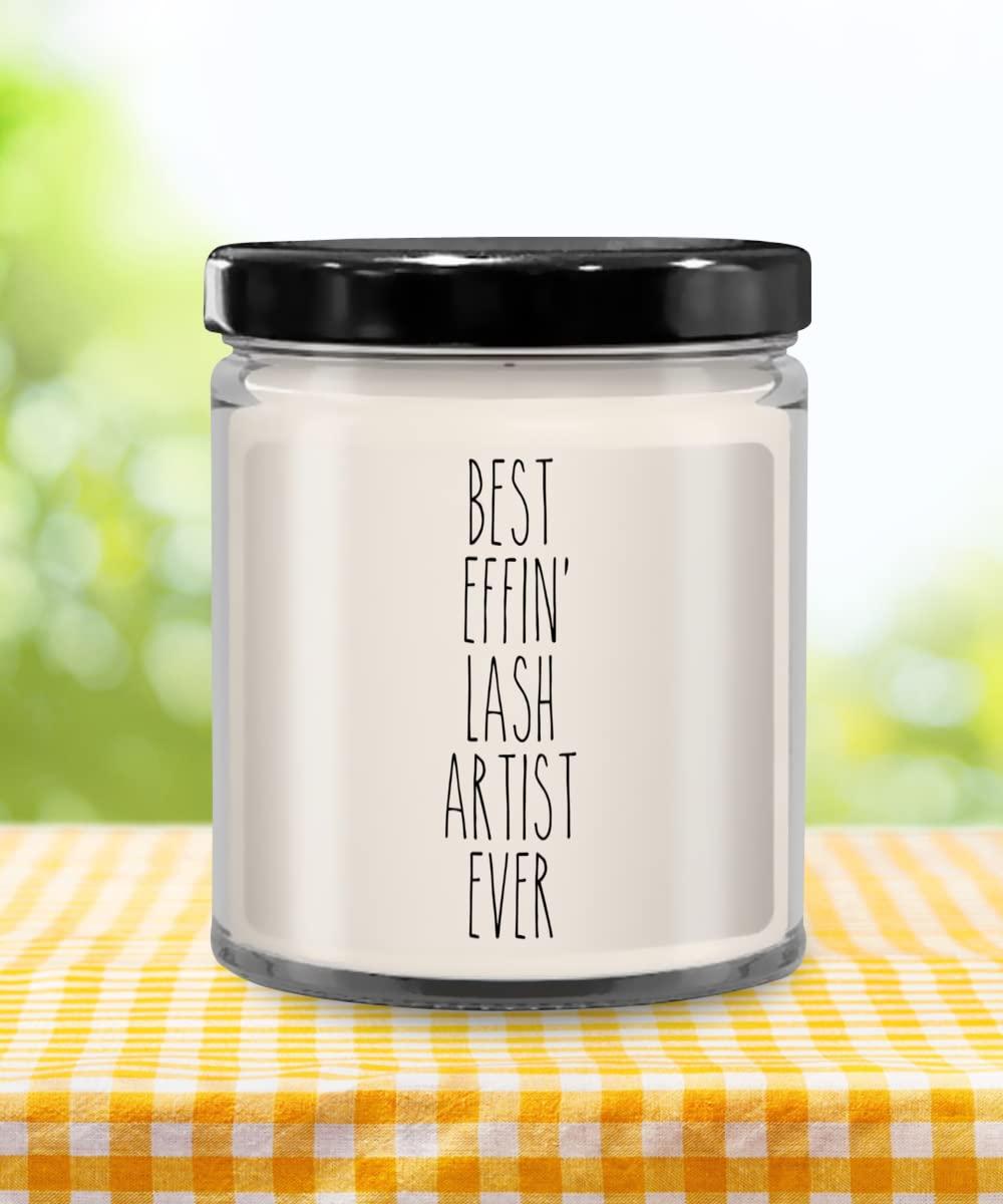 Cute But Rude Cute But Rude Gift for Lash Artist Best Effin' Lash Artist Ever Candle 9oz Vanilla Scented Soy Wax Blend Candles Funny Coworker Gifts