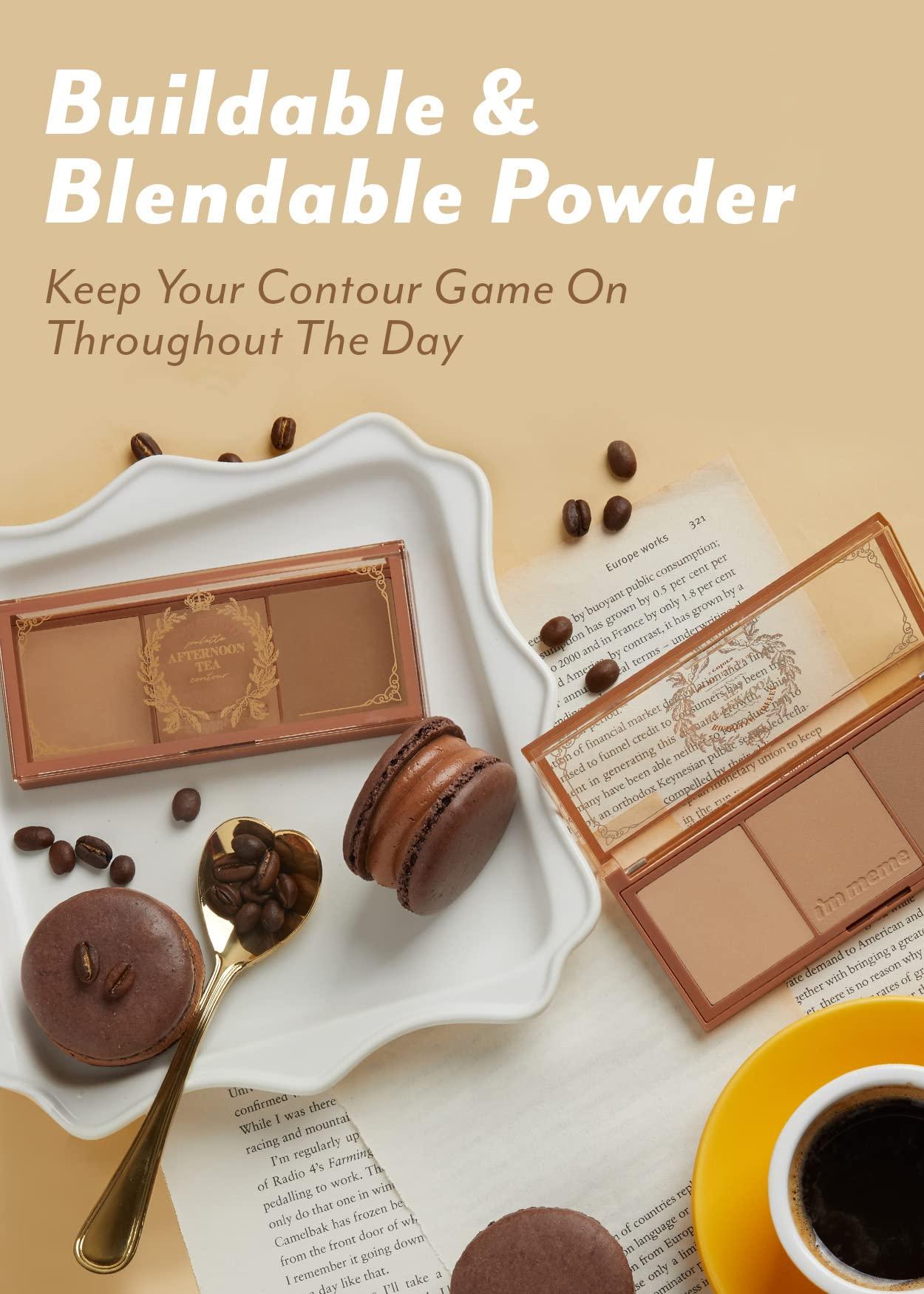 I\'M MEME I\'M MEME Eyeshadow Stick - I\'m Stick Shadow Shimmer 005 Taupe Trinket, 0.03 Oz + Palette - Afternoon Tea Contour Roasting Coffee, 0.4 Oz Bundle