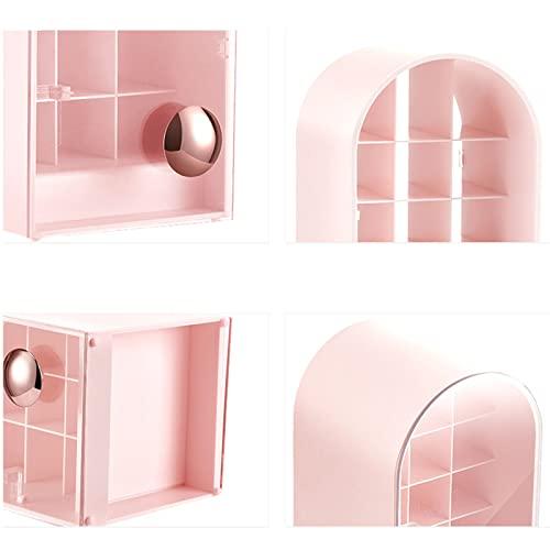 XANHOY XANHOY Cosmetic Organizer Storage Lipstick Organizer With Lid Dustproof Waterproof Lipsticks Dresser Holder Box For Case Counte Acrylic Lipstick Holder With Lid, White