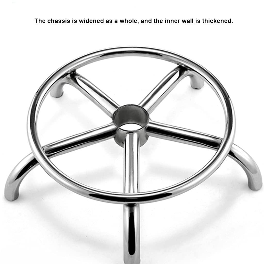 ZHOUXIAO ZHOUXIAO Adjustable Height Stool with 5 Wheels/13 Inch Thick Sponge, Chrome Steel PU Leather Bar Stool Work Shop Stool,Hydraulic Rolling Swivel Salon Stool,Massage Spa Tattoo Black