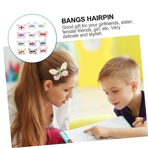 Beavorty Beavorty 12pcs butterfly hair clip girls bobby xmas headband girls hair accessories butterfly hair barrettes butterfly barrettes butterfly clip bride butterfly net fabric flash