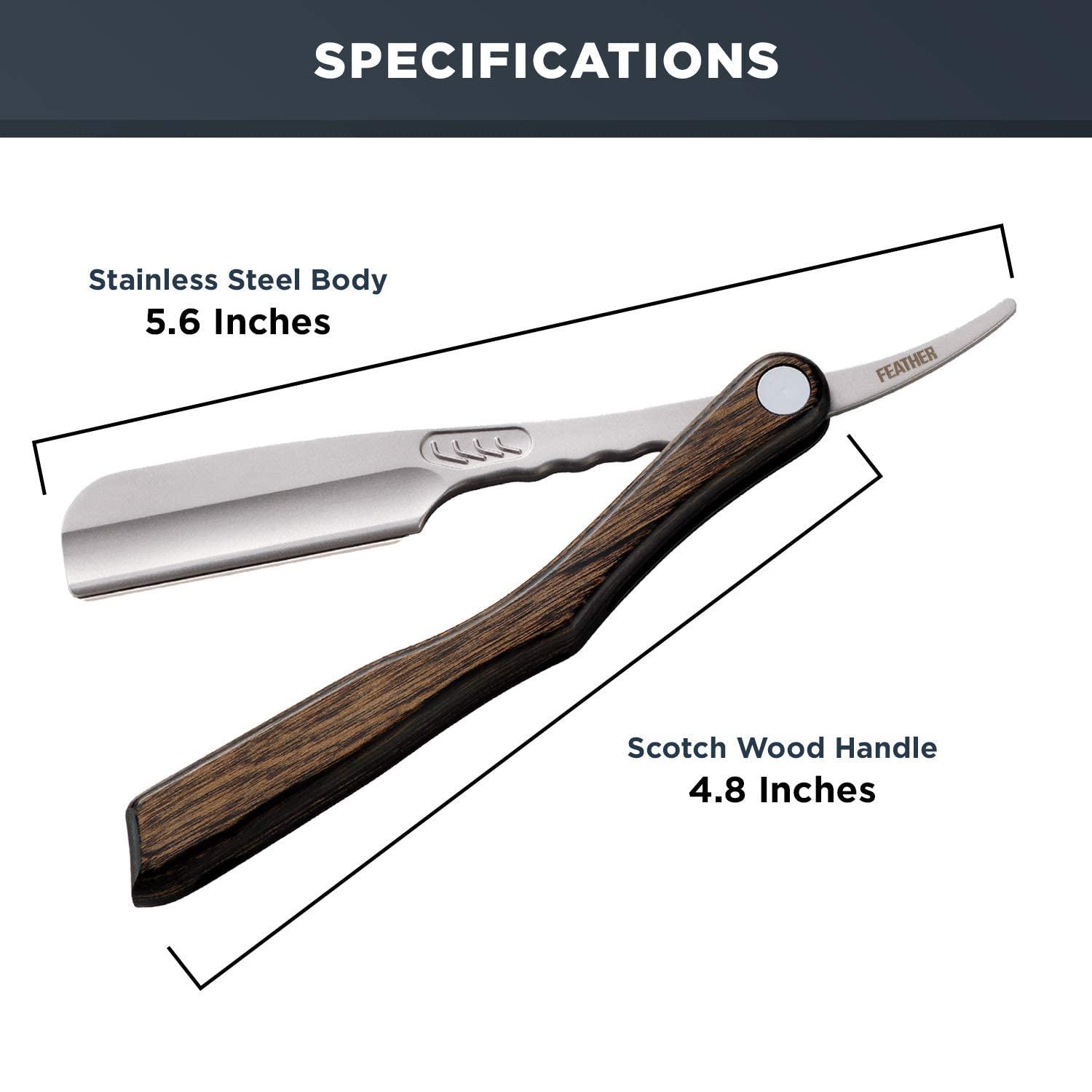 Feather Feather Artist Club SS Wood Folding Straight Razor