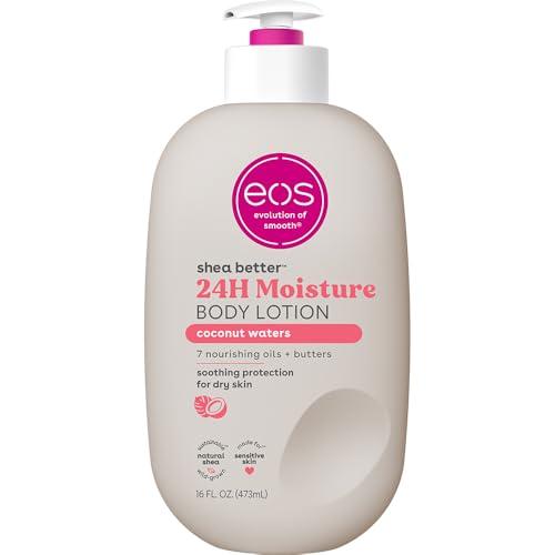 eos eos Shea Better Body Lotion- Coconut Waters, 24-Hour Moisture Skin Care, Lightweight & Non-Greasy, Made with Natural Shea, Vegan, 16 fl oz