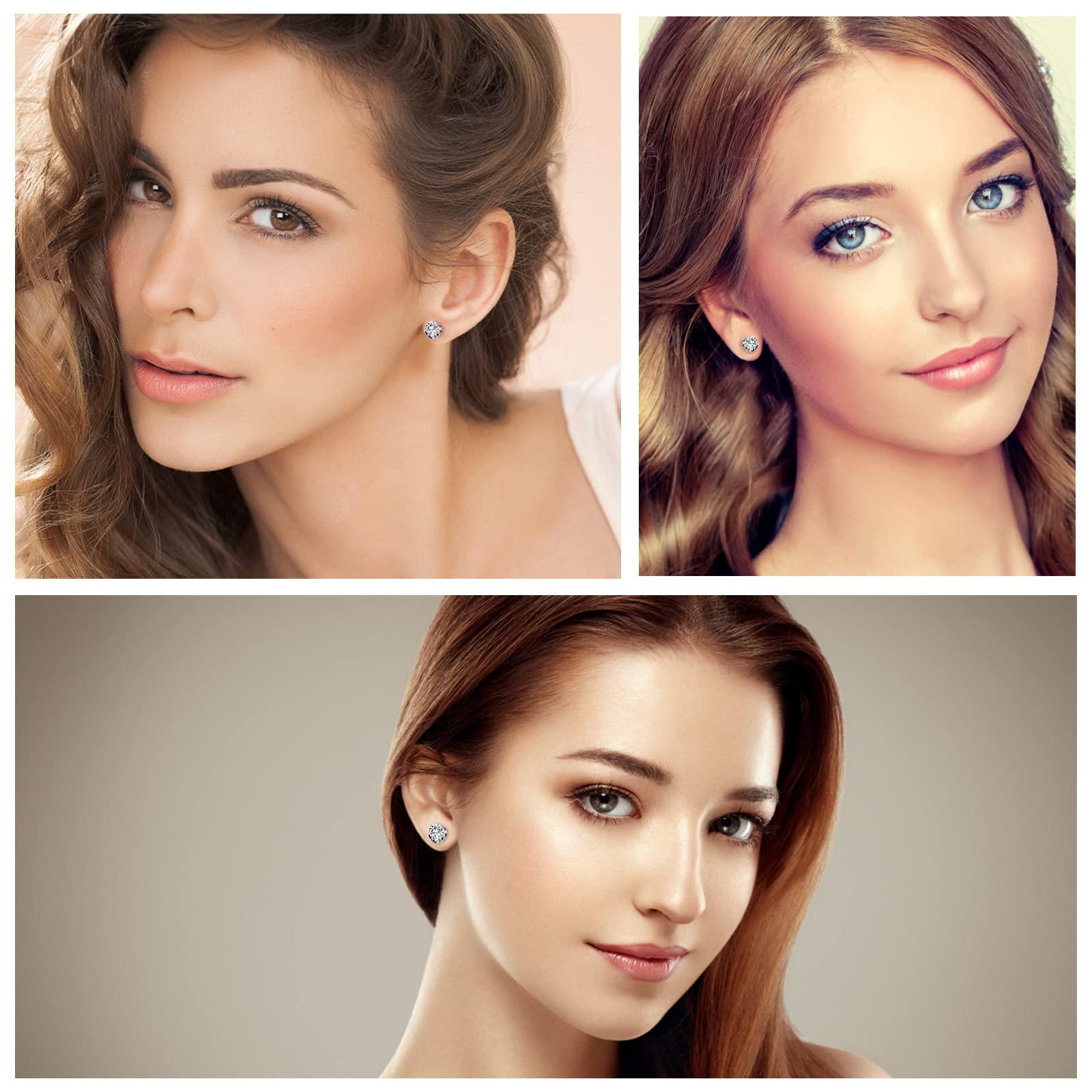 DolweJoy Ear Piercing Kit Professional Piercing Gun Reusable Body Nose Lip Earrings Piercing Tool with Stainless Steel Studs Silver Sticks for Salon Home Use