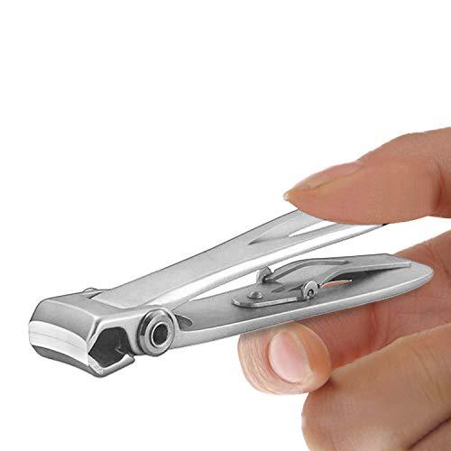 Dr.Pedi Dr.Pedi Stainless Steel Nail Clippers Set with Separate Nail File & Cuticle Trimmer V-Shaped Dead Skin Fork for Fingernail Toenail Thick Nails for Men and Women