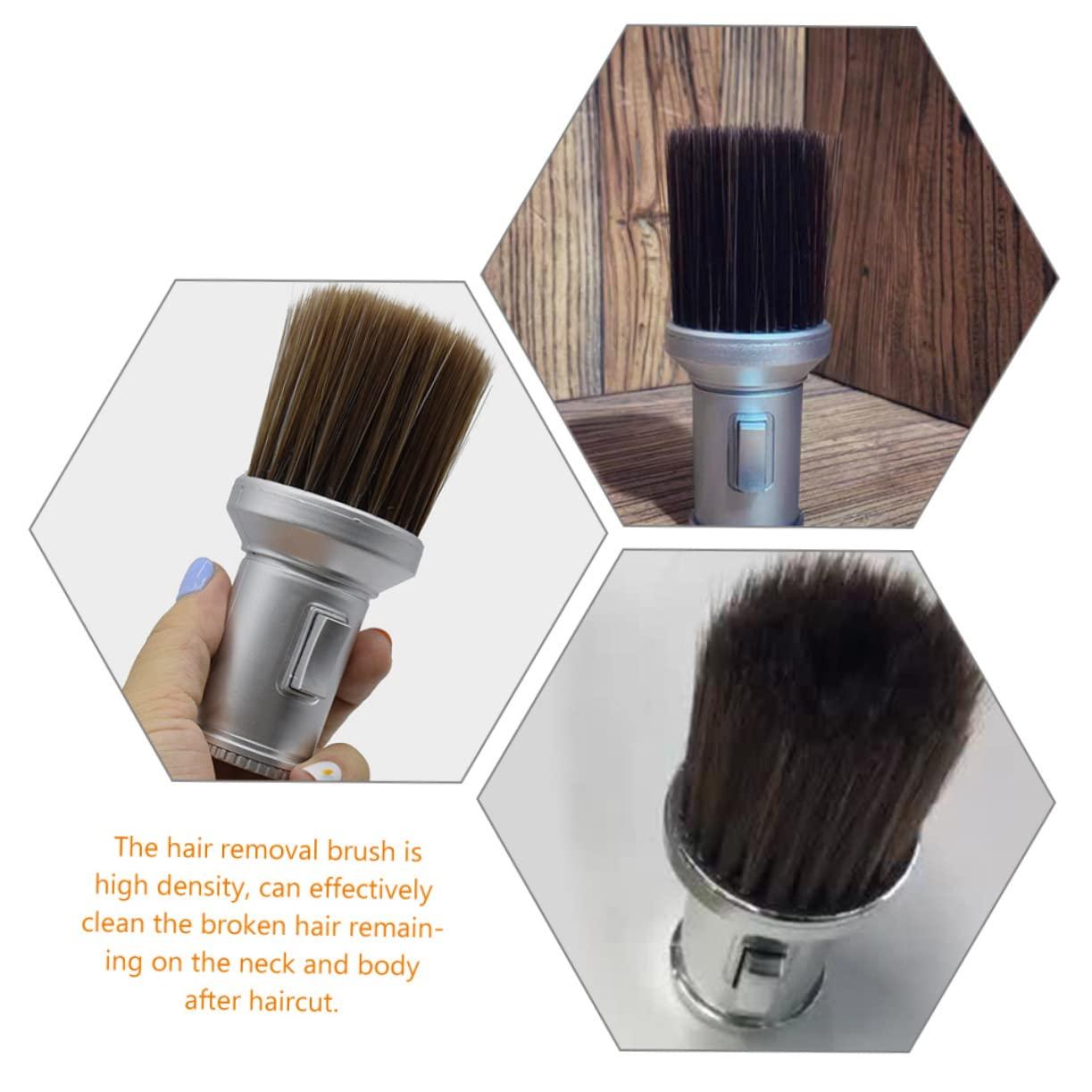 WOONEKY WOONEKY Beard Shaving Brush Powder Dusterbody Household Shaving Brush for Barber Hair Salon or Personal Use Silver