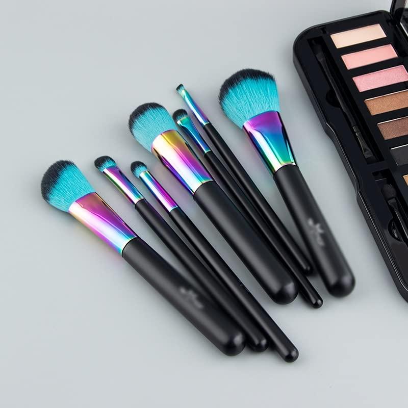 JMKJMJP JMKJMJP 7PCS Rainbow Makeup Brushes Professional Brushes with Cosmetics Bag Portable Traveling Make Up Brush