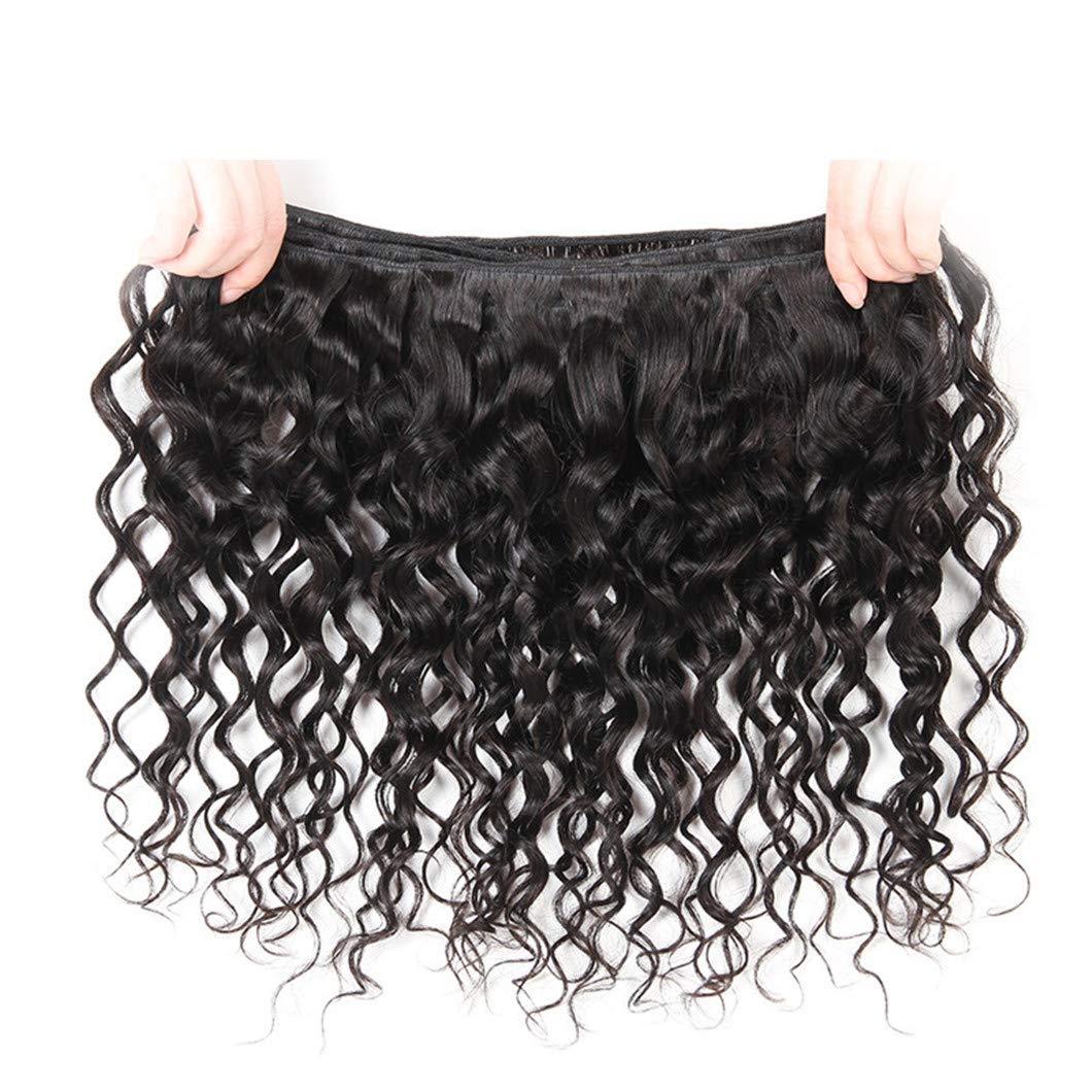 SSJFZM Hair Water Wave Bundle With Closure Frontal 3 Bundles Malaysian Hair Bundles With Closure Remy Human Hair Weave 4 Pcs 12 12 14 & Closure10