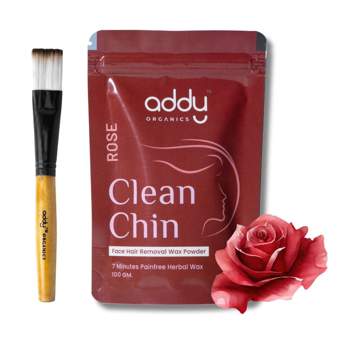 SHIVEEX STORE Herbal Face Wax Powder for Women (Rose) 7 minute Natural Painless Instant Hair Removal Cleans Dead Skin Cells D-Tan & Skin Unwanted Hair Organic Facial Wax Powder 100g, White