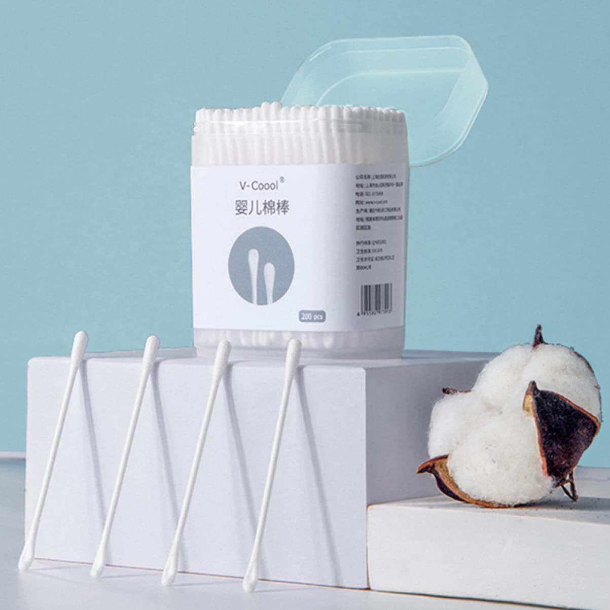 Toddmomy 800 Pcs Cotton Swab Ear Cleaning Swab Cotton Stick Swab Baby Ear Wax Cleaner Baby Ear Cotton Stick Cosmetic Swabs