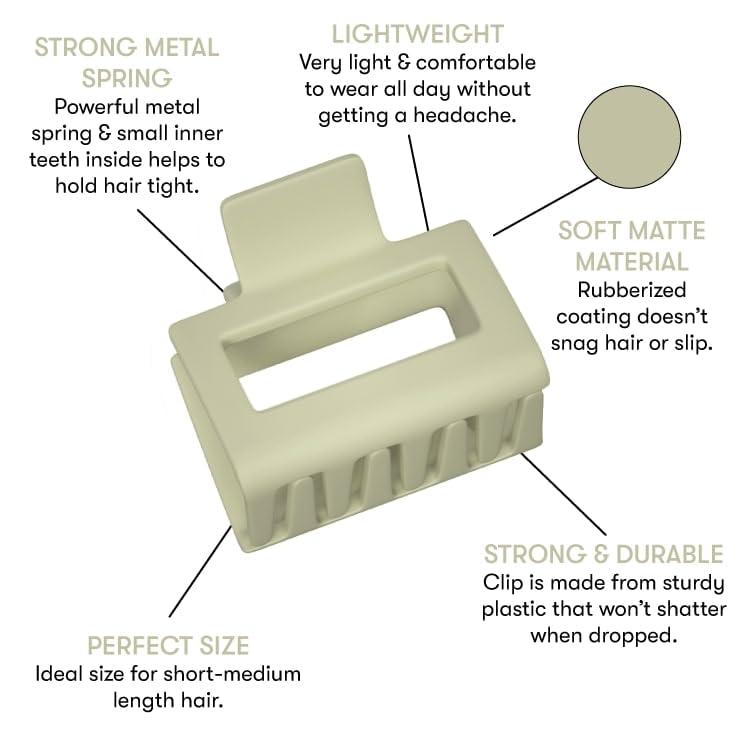 FRAMAR FRAMAR Medium Claw Clips Pack Medium Hair Clips For Women, Hair Claw Clips Medium, Cute Hair Clips Small, Small Clips For Hair, Small Claw Hair Clips For Thin Hair, Hair Claws, Green Hair Clips 4pc