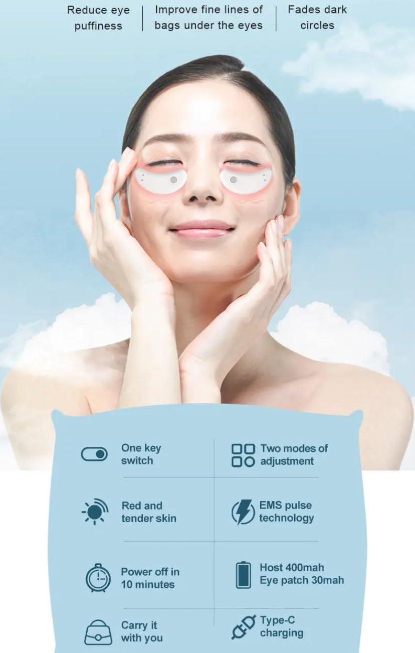 Generic Generic Red Light Therapy Eye Patches for Dark Circles, Tired Eyes, Puffiness, Eye Wrinkles & Eye Bags. Anti-Aging Eye Pods, Inflammation Gadget for Eyes with Red Light Therapy., White