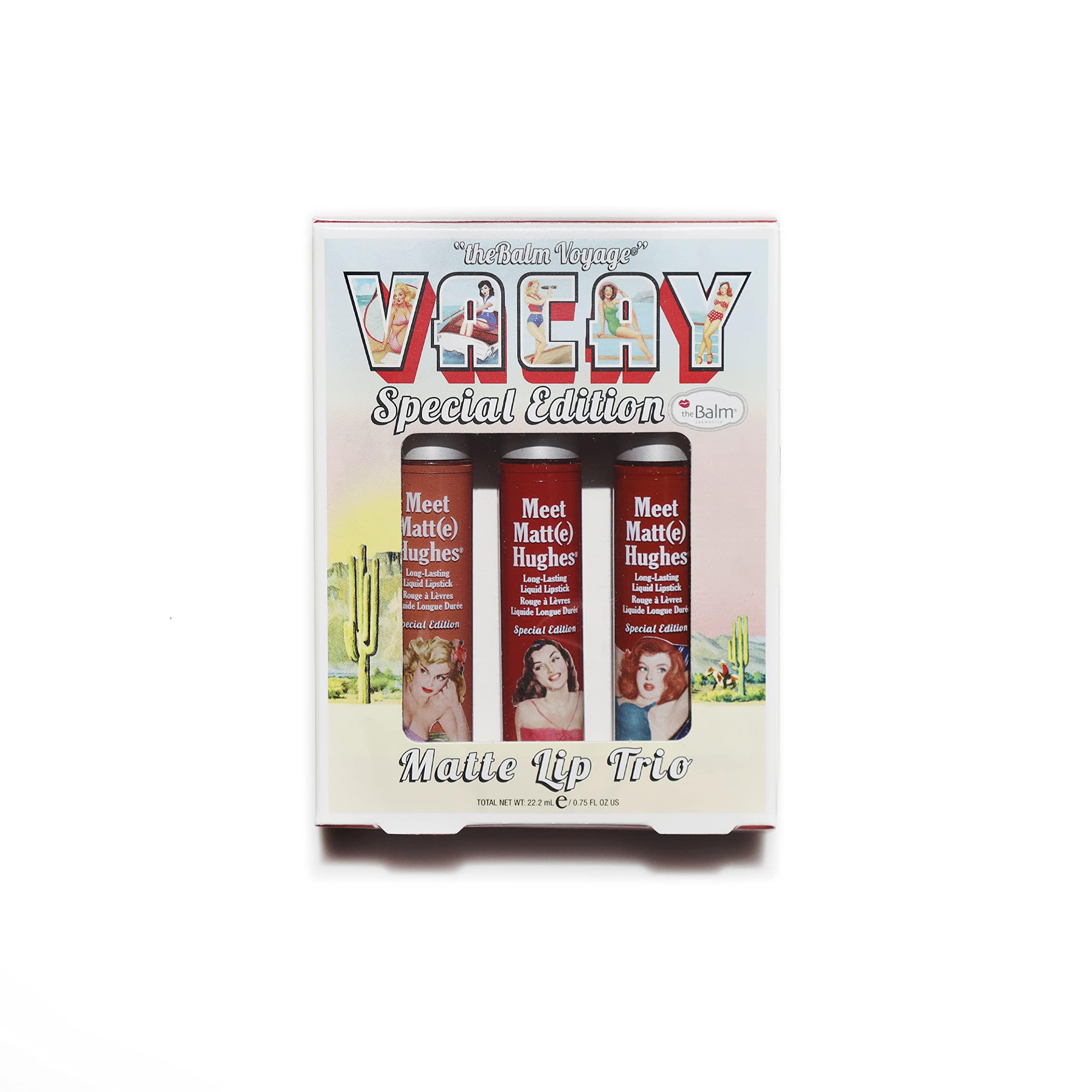 theBalm the Balm Voyage Vacay Matte Lip Trio Special Edition for Women - 3 Pc 0.25oz Lipstick - Persistent, 0.25oz Lipstick - Charismatic, 0.25oz Lipstick - Adventurous