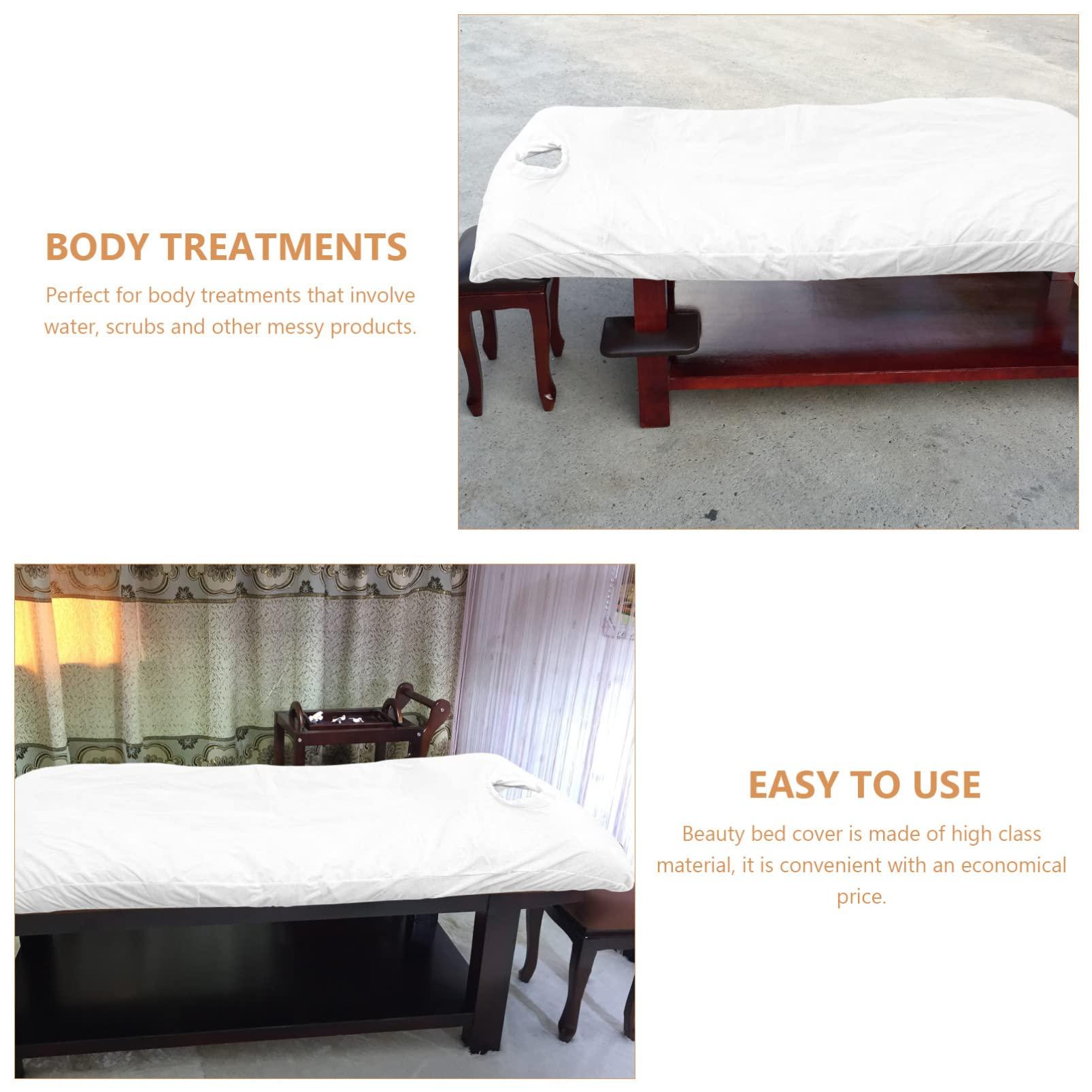 FOMIYES FOMIYES Sheet Beauty Massage Bed Cover Lash Bed for Eyelash Extensions Elastic Beauty Lash Bed Cover Professional Massage Tables Supple Table Skirt Flat Microfiber Cloth White