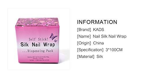 KADS KADS 5 Rolls Nail Repair Fiberglass Silk Wrap Self Adhesive Anti Damage DIY Strong Protect Reinforce Extension StickerNail Protector Tool for Home Use or Salon (5 Rolls)