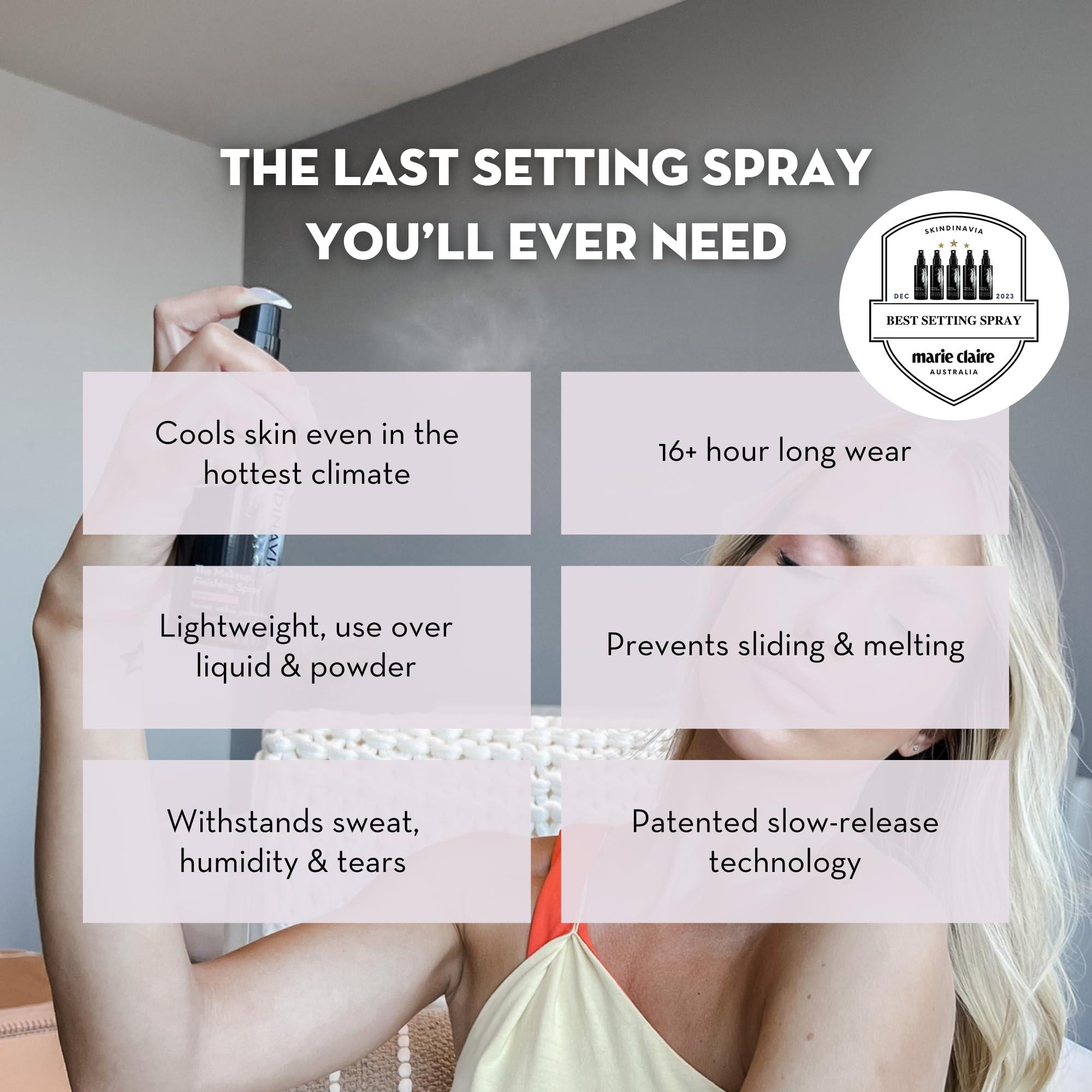 SKINDINAVIA Skindinavia The Makeup Finishing Spray, Classic Setting Spray, Temperature-Control for All-Day Wear, Long-Lasting Up to 16+ Hours, Heat-Resistant & Waterproof, Cooling Fine Mist (2 Oz)