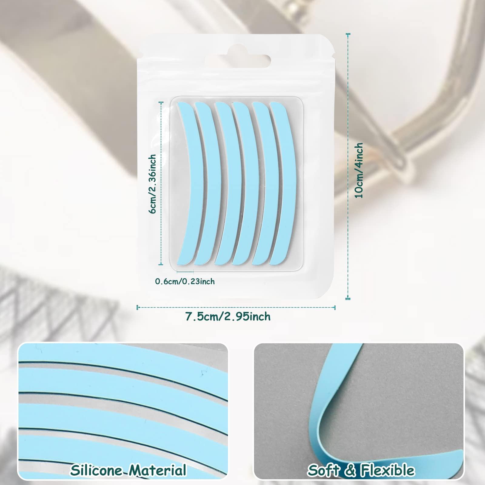 CANIPHA 24Pcs Lash Lift Rods Ribbon Kit, Reusable Lash Lift Pads Lash Lift Tool, Soft Pads Silicone Perm Ribbon Eyelash Lifting Compensator, Eyelash Tapes Makeup Beauty Tools for Eyelashes Lifting (4 Colors)