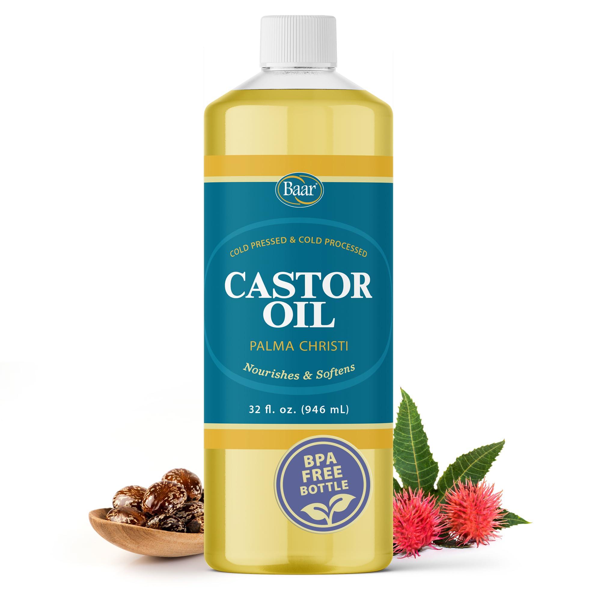 Baar Baar Cold-Pressed, Cold-Processed, Hexane Free Castor Oil, 32 Ounces