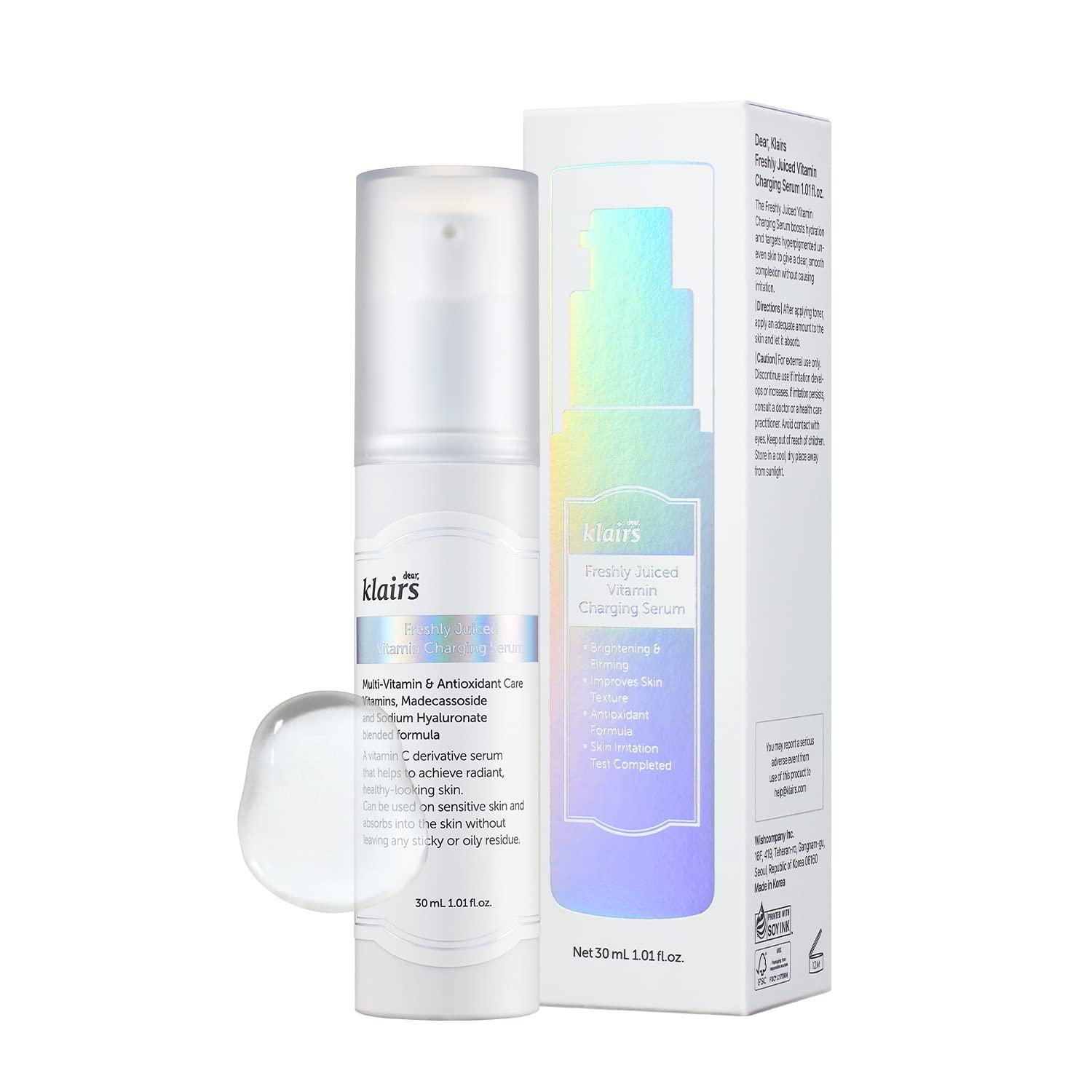 DearKlairs [DearKlairs] Freshly Juiced Vitamin Charging Serum, Korean Skincare, 3-O-Ethyl Ascorbic Acid 10%, Niacinamide, Non-oily texture for Sensitive skin