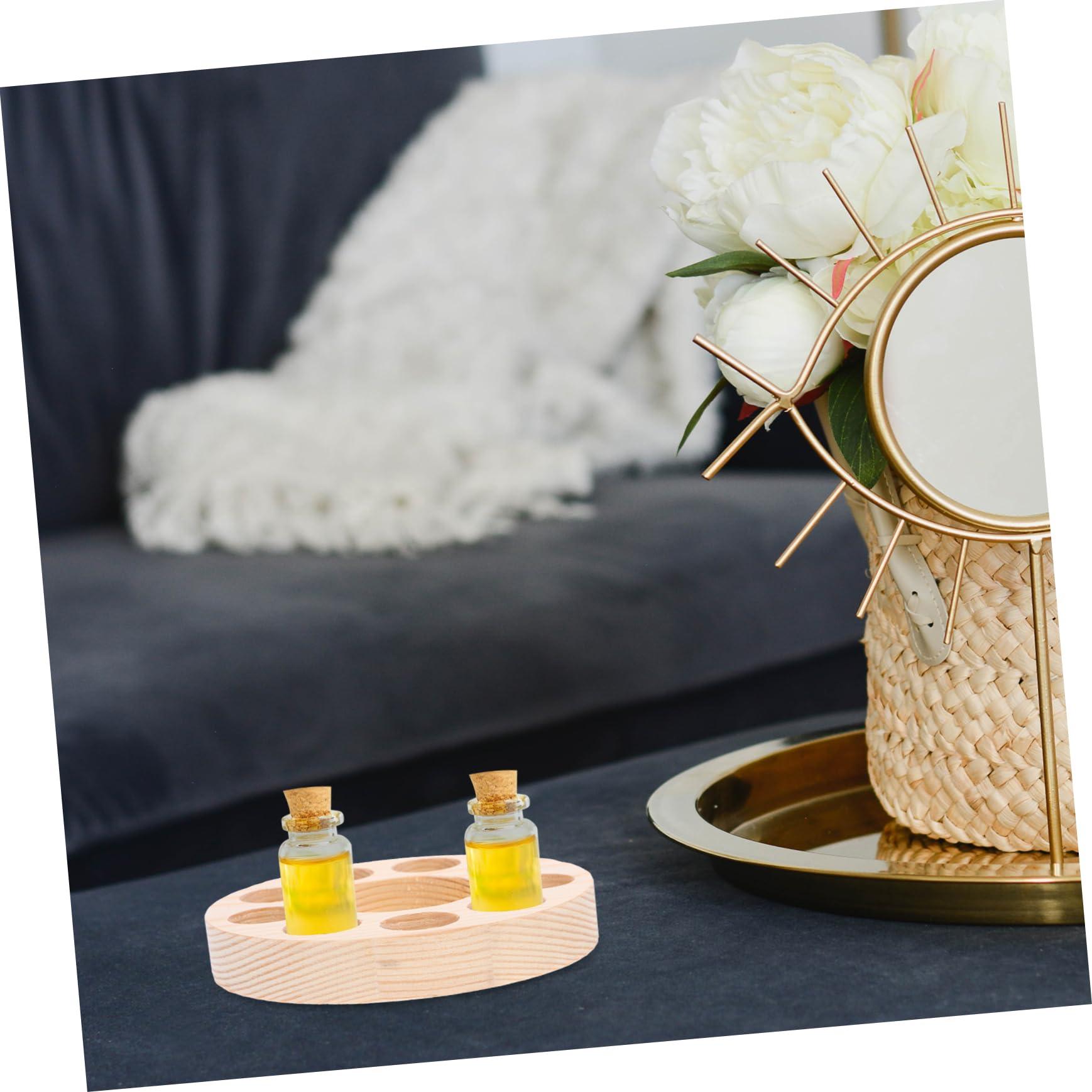 Zerodeko Zerodeko 5pcs Porous Essential Oil Storage Rack Bottle Essential Oils Nail Oil Holder Perfume Holder Home Supplies Essential Oil Display Rack Essential Oil Containers Wooden