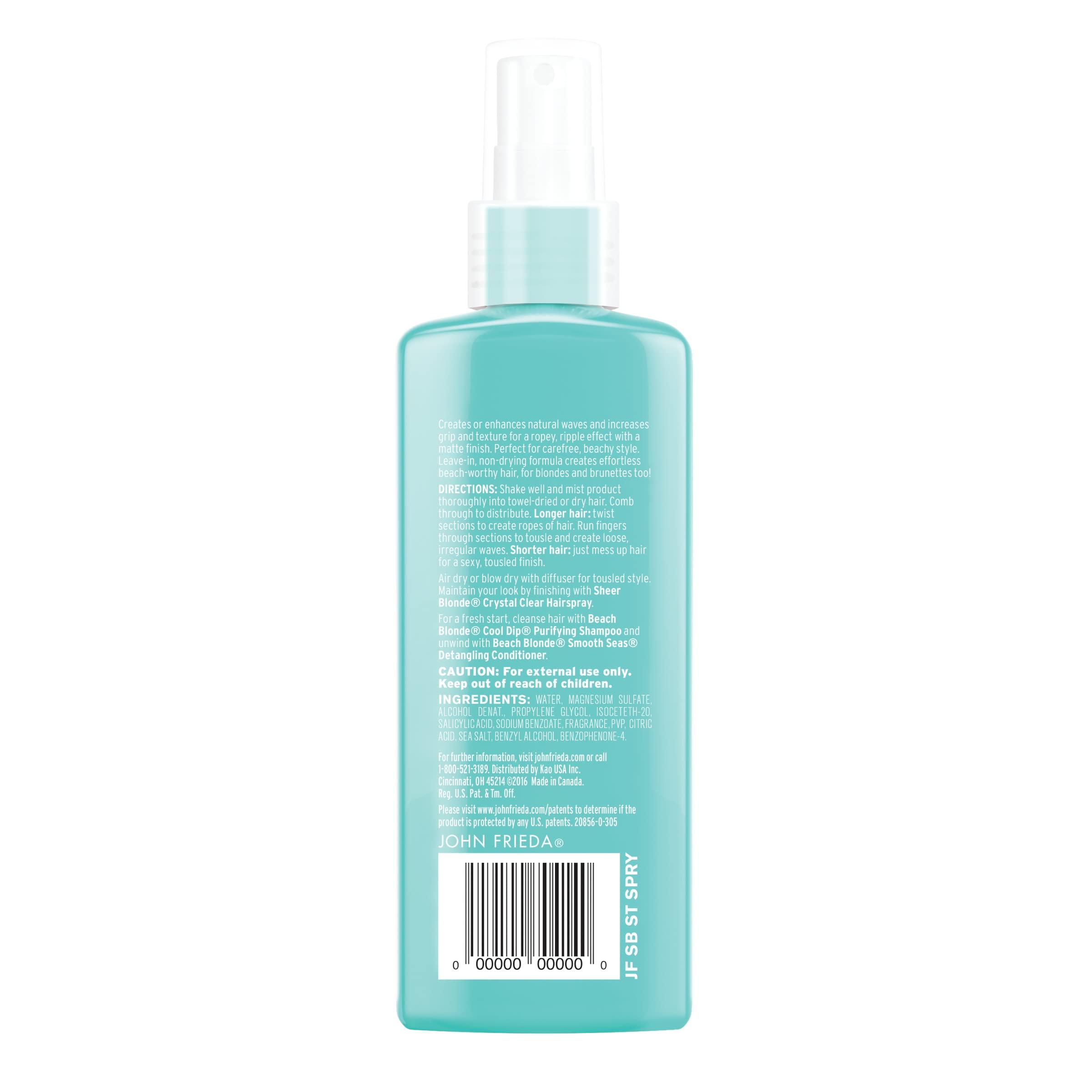 John Frieda John Frieda Beach Blonde Sea Waves Texturizing Spray with Natural Salt for Tousled, Wavy Volume - 5 Ounce