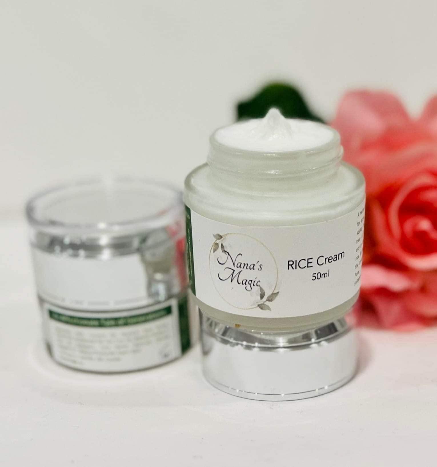 Nana's Magic Nana's Magic Rice Cream (30 ml) - Rice Moisturizer for Face & Body, Targets Dryness for Smooth & Glowing Skin - Hydrating & Polishing Face Cream with Rice Extract & Rice Bran Oil (1 Pack)