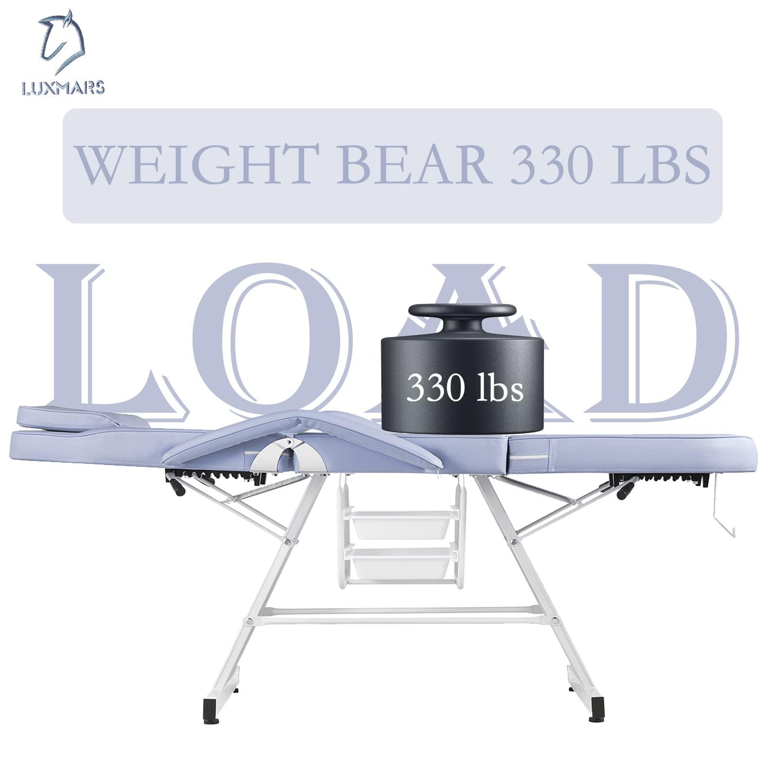 LUXMARS LUXMARS Facial Chair Massage Table 73in 3-Section Multipurpose Massage Bed Professional Tattoo Table Salon Spa Equipment for Facial Spa Beauty Spa Salon Equipment-Purple