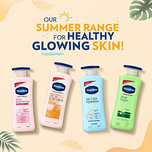 Vaseline Vaseline Healthy Bright Sun Protection Body Lotion SPF 30 400 ml, Daily Moisturizer for Dry Skin, Gives Non-Greasy Glowing Skin - For Men & Women