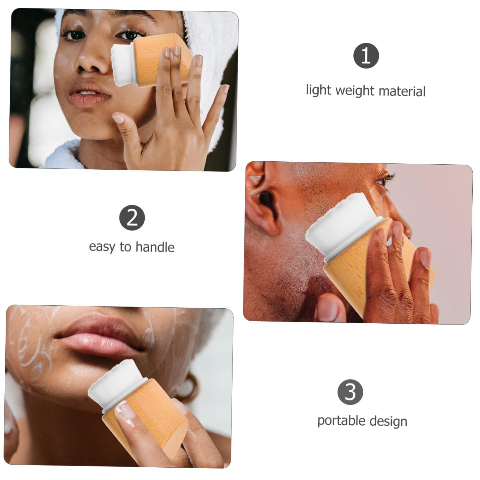 WOONEKY WOONEKY Facial Cleansing Brush Gentle Facial Scrubber for Women Manual Cleansing Brush Soft Bristles for Deep Cleansing Blackhead Removal