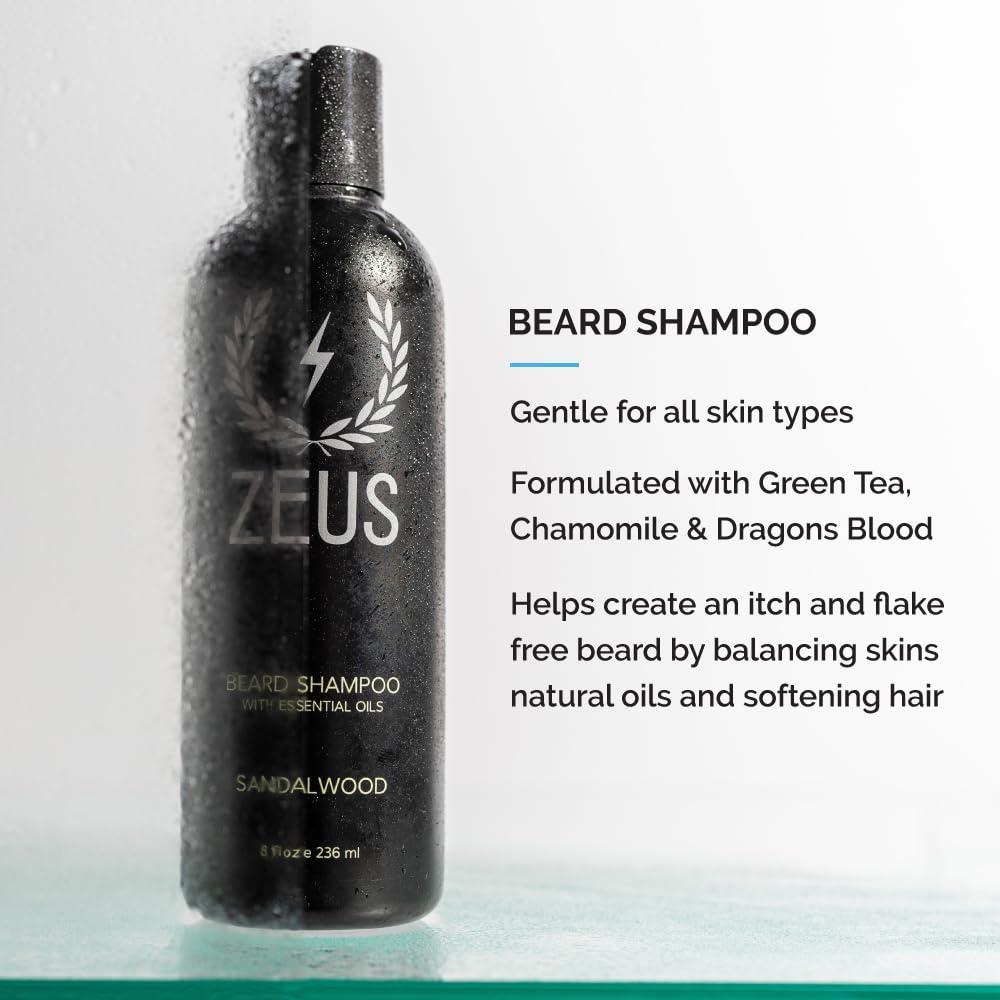 ZEUS ZEUS Starter Beard Wash & Beard Oil Kit for Men, Soften, Hydrates, & Moisturizes Facial Hair (Verbena Lime) MADE IN USA