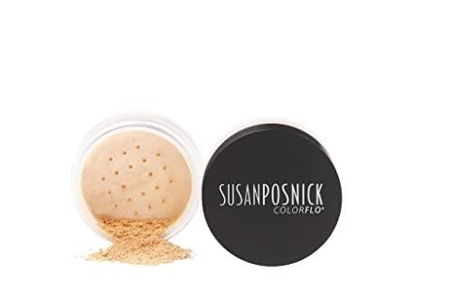 Susan Posnick SUSAN POSNICK, COLORFLO: Natural Makeup, Vegan, Cruelty Free, Mineral Powder Foundation & Sun Protection/Loose (M8/Golden Beige) US Brand