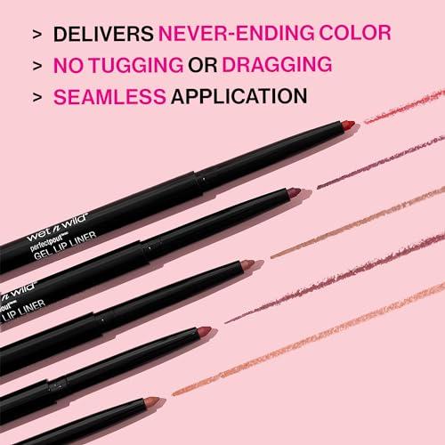 wet n wild wet n wild Lip Liner Perfect Pout Matte Retractable Gel Lip Liner Pencil, Red The Scene (Pack of 2)