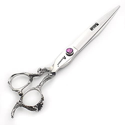 AXEMOORE (3 choices) 7 Inch Salon Professional Hairdressing Scissors Barber Hairstyling Special Tools (7-inch purple gem)