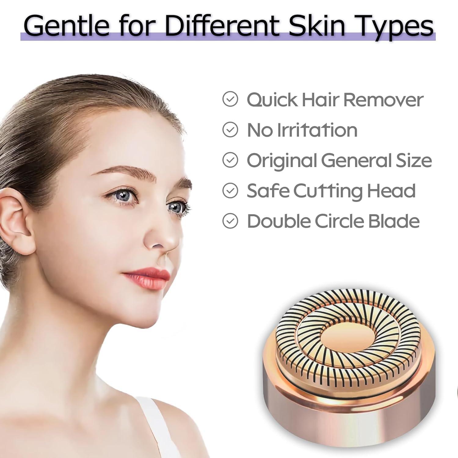 Midnt Gen 2 Replacement Heads for Flawless Facial Hair Remover, Shaver Pro Replacement Blades Heads Compatible with Finishing Touch Flawless Hair Removal for Woman Face,As Seen on TV.(6 Pack)