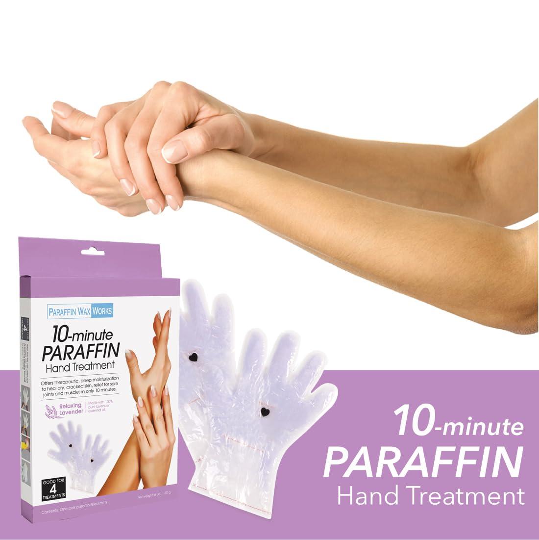 Paraffin Wax Works Paraffin Wax Works 10-Minute Paraffin Hand Treatment, Relaxing Lavender, Spa and Home Treatment Gloves, One-Pair