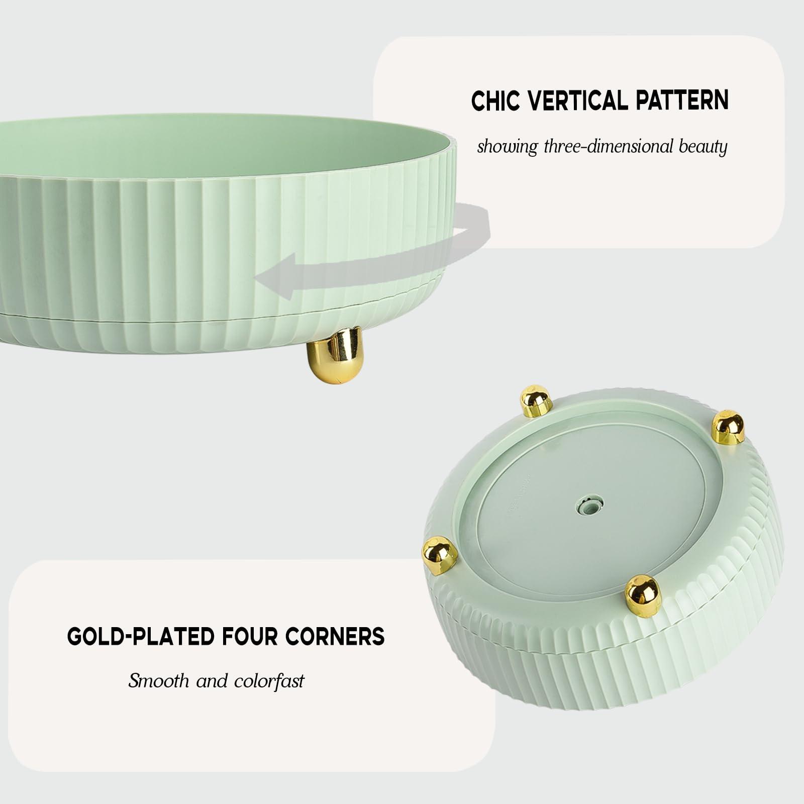 Anyoifax Anyoifax Makeup Perfume Organizer Tray 360 Degree Rotating Lazy Susan Skincare Lotion Organizer Spinning Cosmetics Storage for Dresser, Vanity, Bathroom Countertop, Large Green