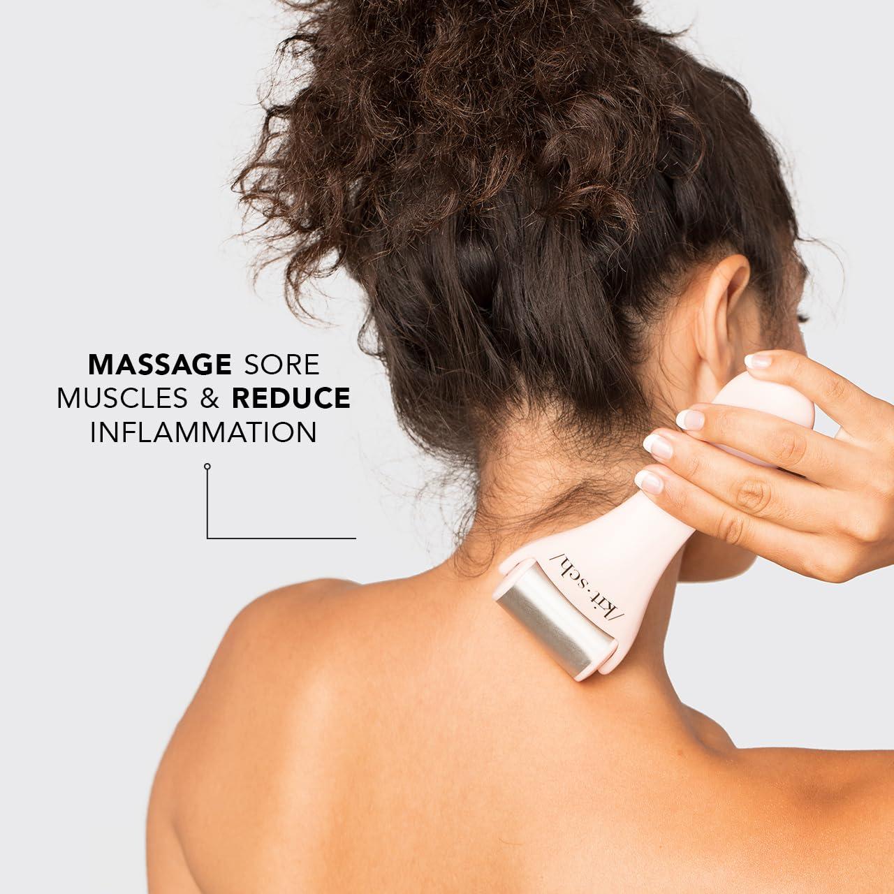 Kitsch Kitsch Ice Face Roller Skin Care - Facial Rollers for Eye Puffiness, Cold Skin Rollers, Lymphatic Drainage Massager, Roller Face for Wrinkles, Migraine Relief - Terracotta