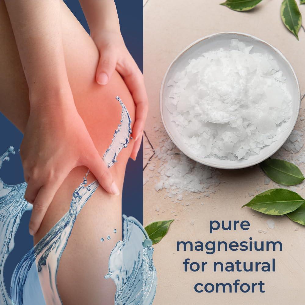 Natural Elephant Natural Elephant Dead Sea Magnesium Bath Flakes | 8 oz Travel Size (227g) | Pure Magnesium Chloride Soak for Body and Foot | Ideal for a Soothing Bath Experience | Alternative to Epsom Salt
