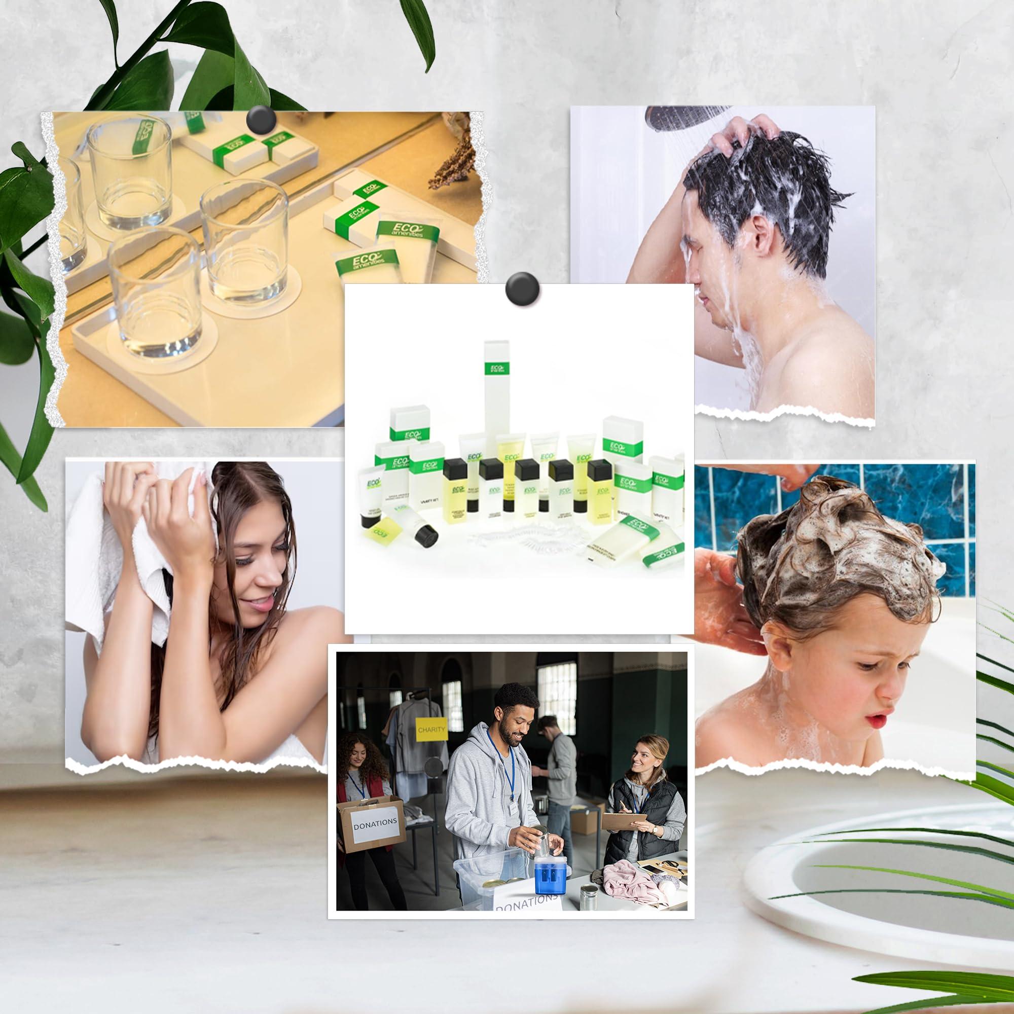 ECO amenities ECO Sachet Individually Wrapped Travel Toiletries, Bulk Mini Hotel Shampoo and Conditioner 2in1 10ml (100 pk)