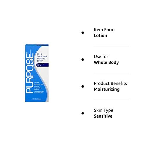 With a Purpose PURPOSE Dual Treatment Moisturizer, SPF 10 4 oz (Pack of 2)