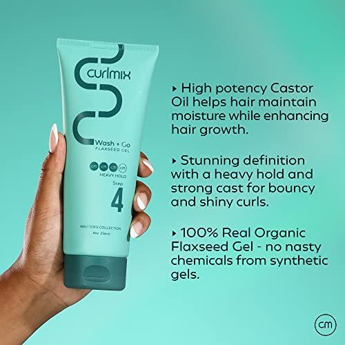 CurlMix CurlMix Heavy Hold Flaxseed Gel for Curly Hair - Travel Size Sample 3.4 oz - Defines & Elongates Curls without Dryness or Flaking