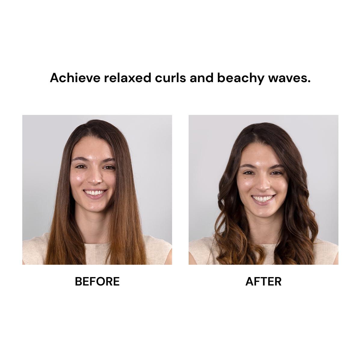 L'ANGE HAIR L'ANGE Hair Le Curl Titanium Curling Wand | Professional Curling Iron for All Hair Types | Clip Free Hair Curler | Best Curling Wand for Tighter Curls & Beach Waves | Blush 1 (25MM)