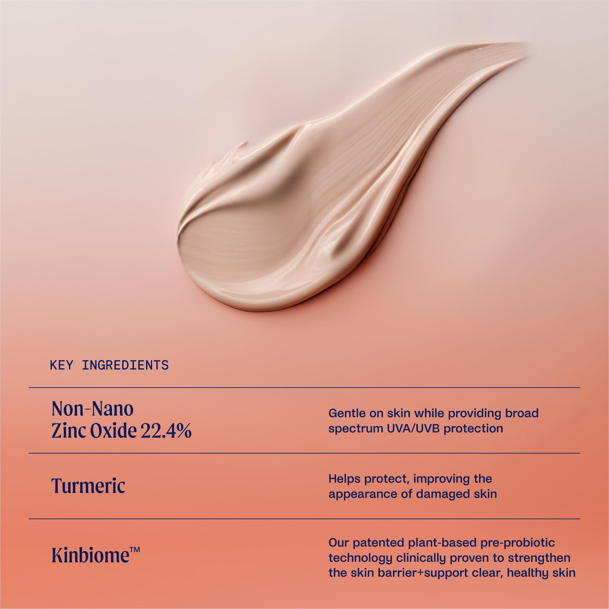 Kinship Kinship Self Reflect Probiotic Moisturizing Sunscreen SPF 32 1.75oz + 3.5oz Bundle - For Face & Body - Lightweight 100% Mineral SPF for Sensitive Skin - Sheer Zinc Oxide Sunblock - Clean & Reef Safe