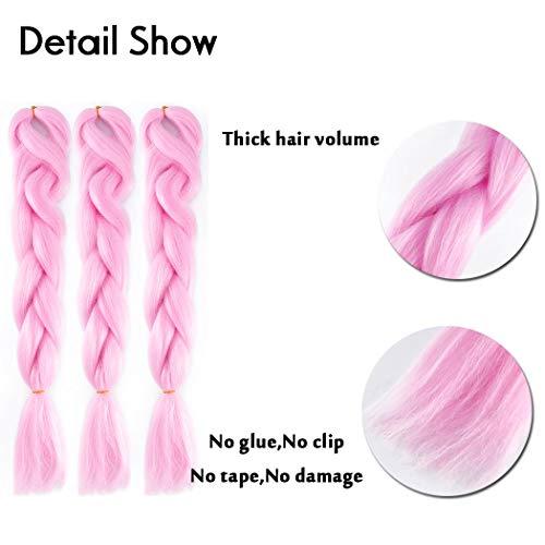 EVILD Evild Crochet Jumbo Braiding Synthetic Box Twist Braids Hair Extensions Kanekalon Twist Braiding Hair for Women and Girls(Pack of 3) (A16)